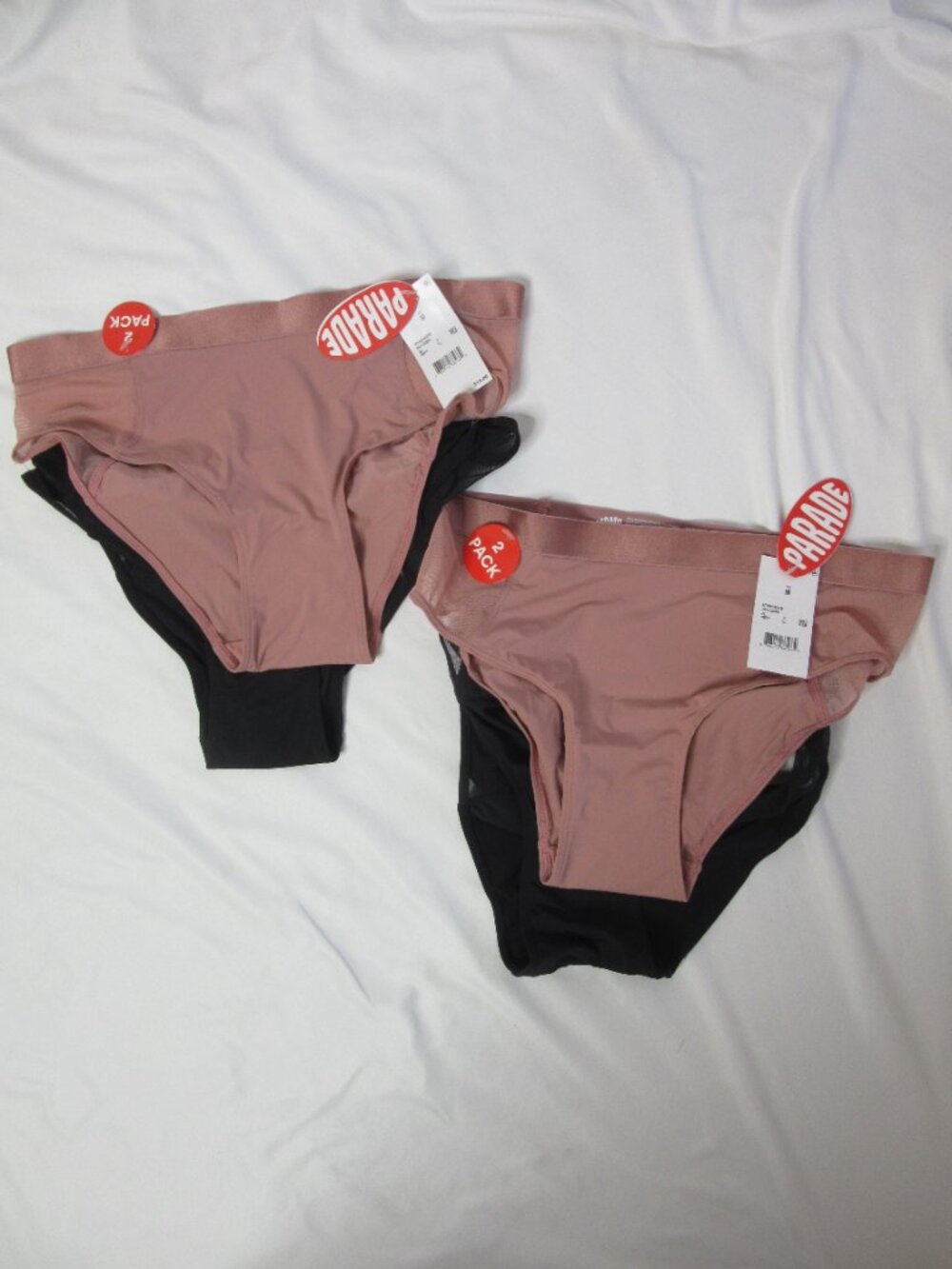 Parade Lot of 4 Panties Underwear Women's Pink Black Variety Size Medium NWT